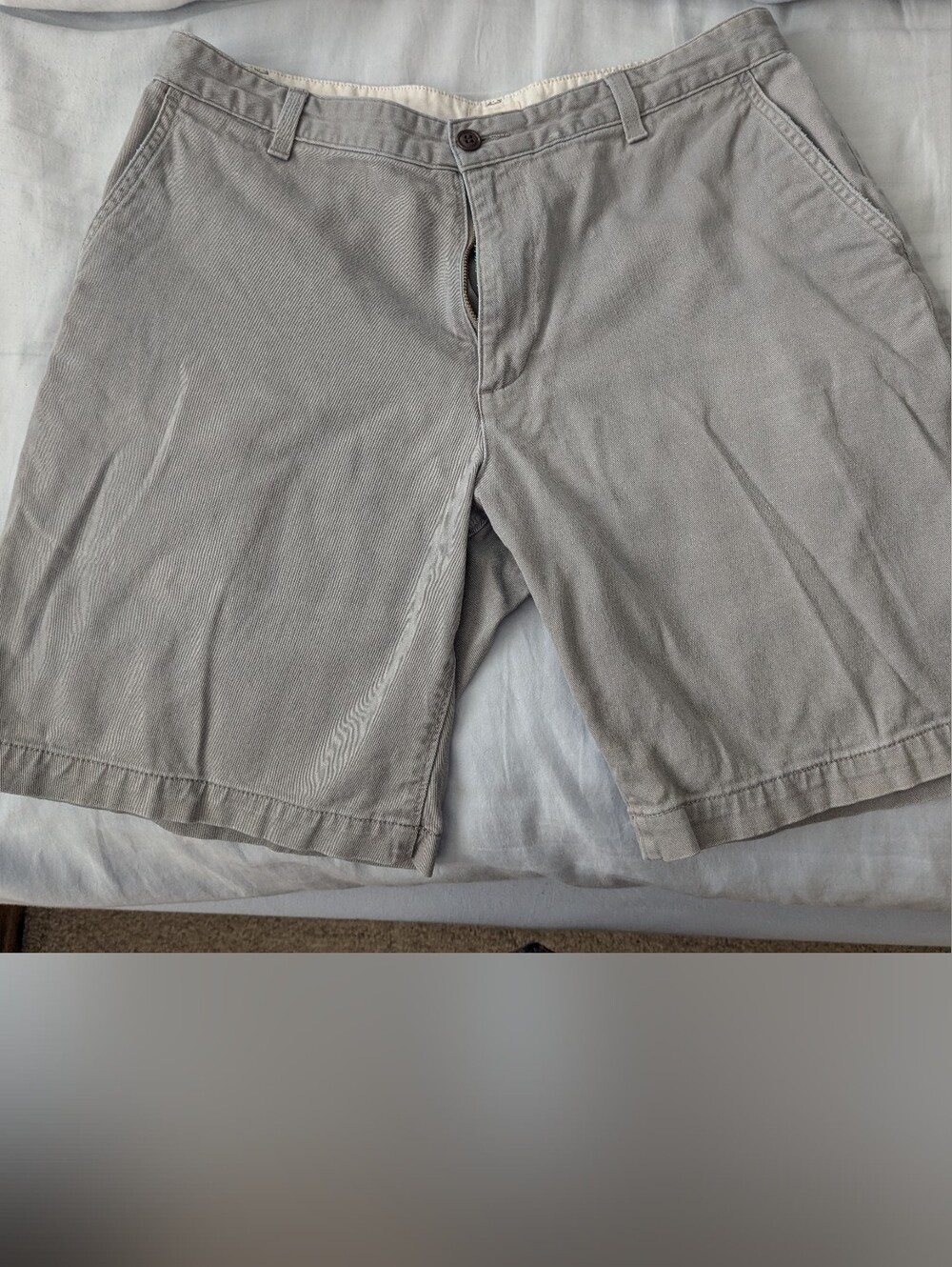 Dockers Light Gray Flat Front Chino Shorts